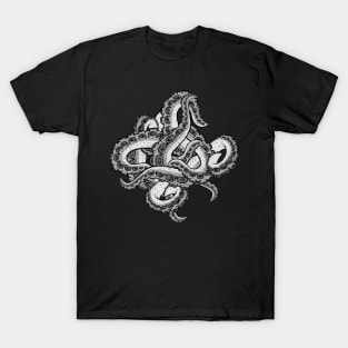 Grey Tentacle Mess T-Shirt